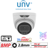 8MP UNIVIEW Tri-Guard 2.0 Series DEEP LEARNING NETWORK CAMERA WHITE 2.8MM GRADED ITEM G1-IPC3638SS-ADF28KMC-I1