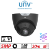 ‌‌‌‌‌‌5MP UNIVIEW HD WIDE ANGLE INTELLIGENT IR FIXED TURRET NETWORK CAMERA WITH BUILT IN MIC AND DEEP LEARNING ARTIFICIAL INTELLIGENCE 1.68MM BLACK UNV-IPC3605SB-ADF16KM-I0-BLACK