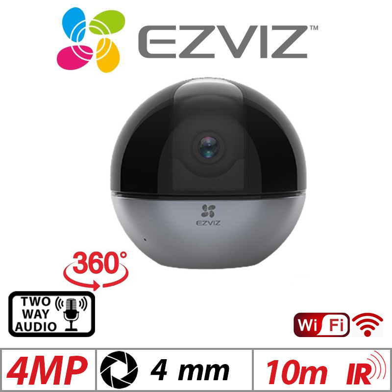 4MP EZVIZ PAN AND TILT WI-FI CAMERA WITH 4X AUTO-ZOOM PANORAMIC TRACKING AND 2-WAY AUDIO C6W GRADED ITEM