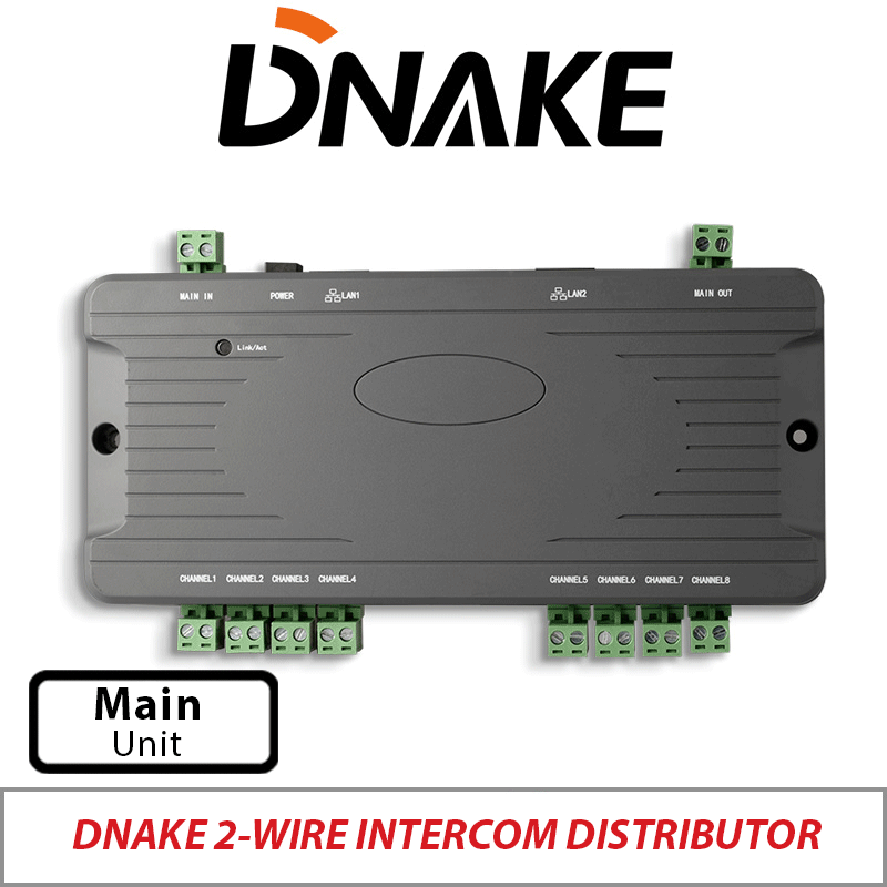 DNAKE DOOR INTERCOM WITH CAMERA - CONVERT 2-WIRE TO ETHERNET CONNECTION 290A-8