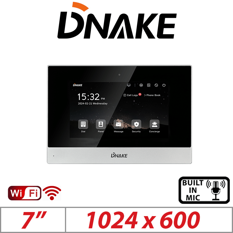 DNAKE 7 INCH TFT LCD INDOOR WIFI MONITOR E215W-2