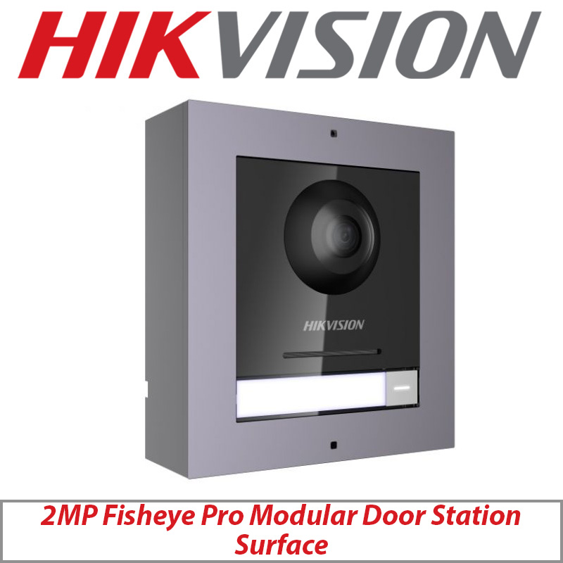 2MP HIKVISION FISHEYE CAMERA MODULAR IP PoE VIDEO INTERCOM DOOR STATION DS-KD8003-IME1-B-SURFACE