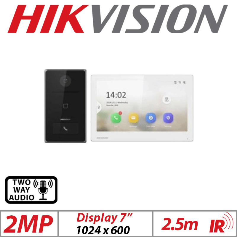 2MP HIKVISION VIDEO INTERCOM VILLA DOOR STATION KIT DS-KIS608-P