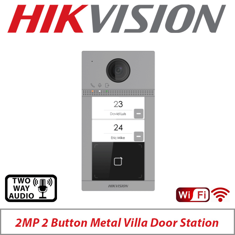 2MP HIKVISION 2 BUTTON METAL OUTDOOR STATION DS-KV8213-WME1