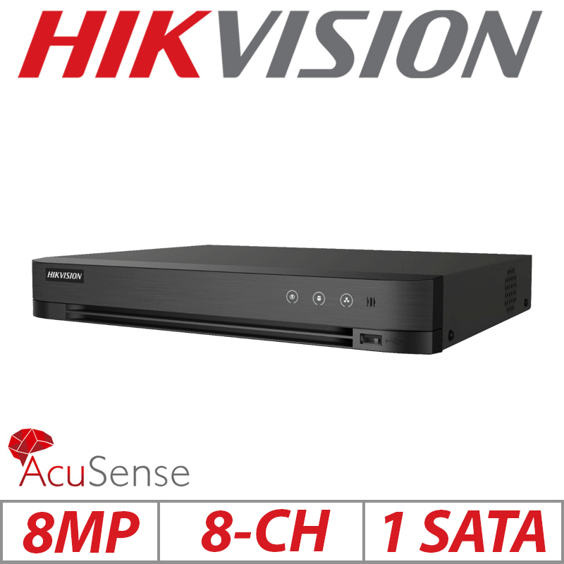 8MP 8-CH HIKVISION H.265 ACUSENSE DVR iDS-7208HUHI-M1-X