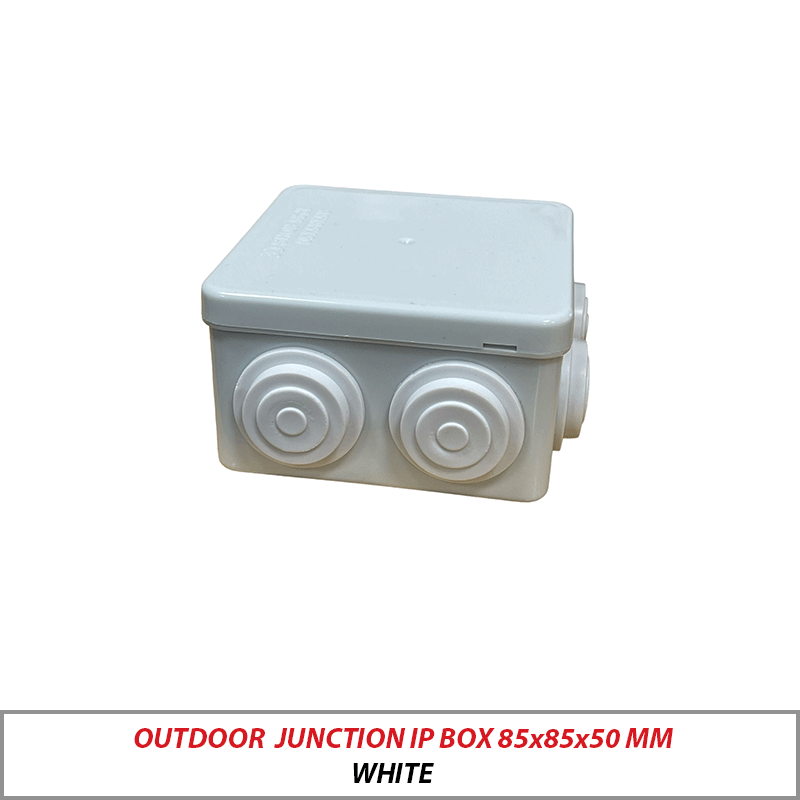 OUTDOOR  JUNCTION IP BOX 85x85x50 MM WHITE