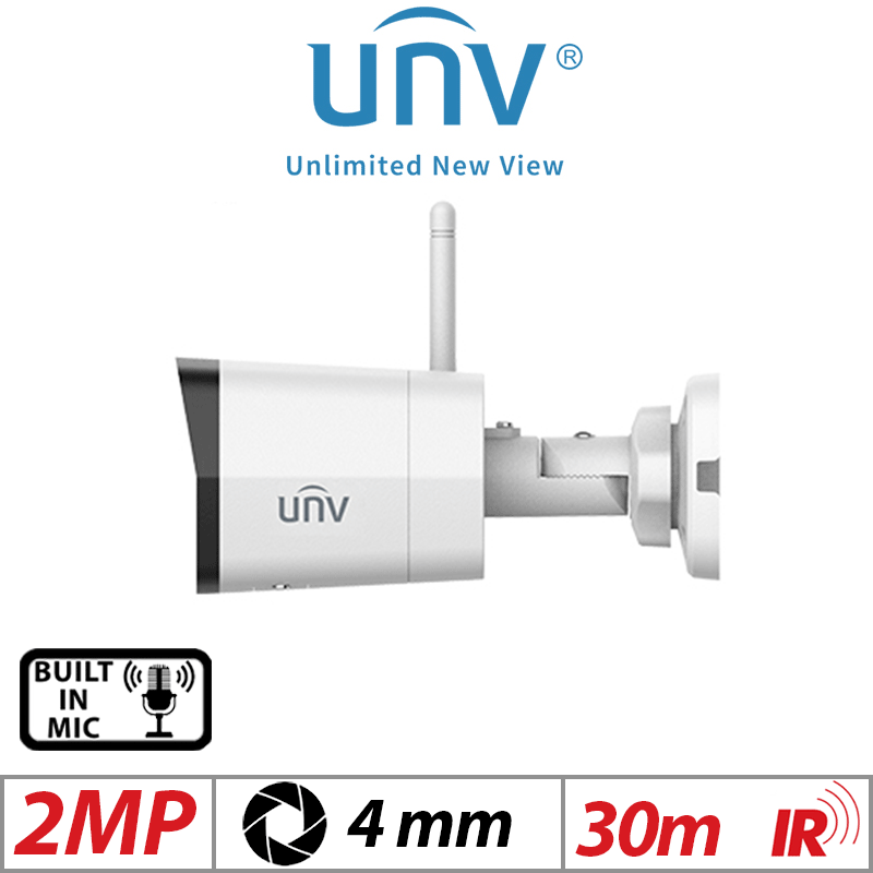 2MP UNIVIEW WIFI BULLET NETWORK CAMERA 4MM WHITE IPC212IPC2122LB-AF40WK-G