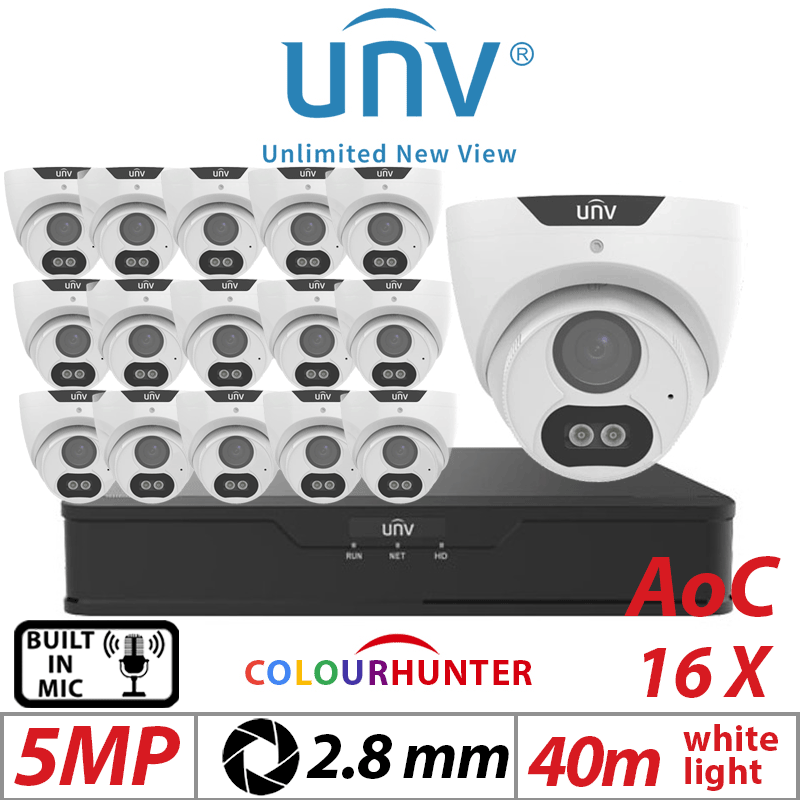 5MP 16CH UNIVIEW - 16X FIXED TURRET ANALOG CAMERA 2.8MM