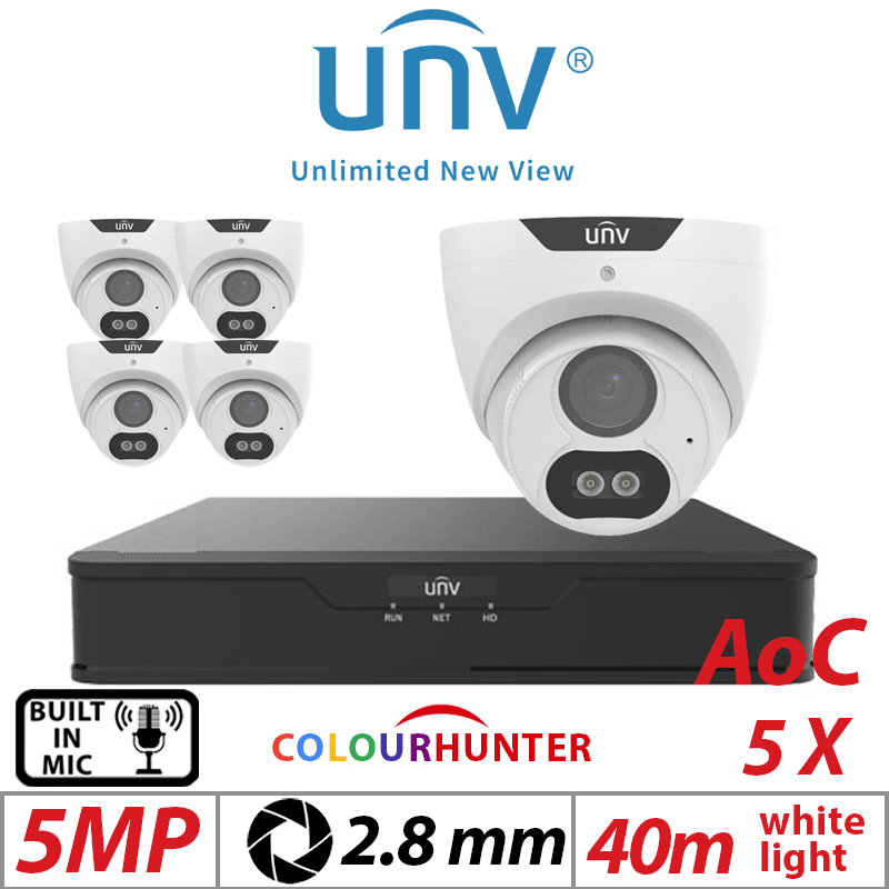 5MP 8CH UNIVIEW - 5X FIXED TURRET ANALOG CAMERA 2.8MM