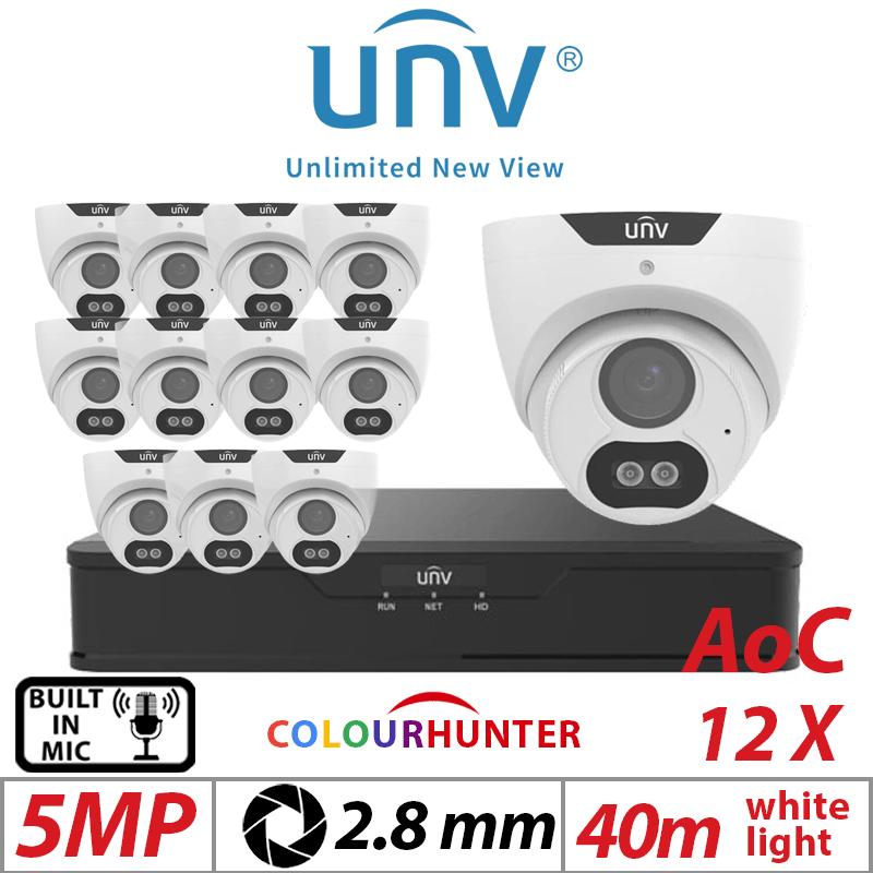 5MP 16CH UNIVIEW - 12X FIXED TURRET ANALOG CAMERA 2.8MM