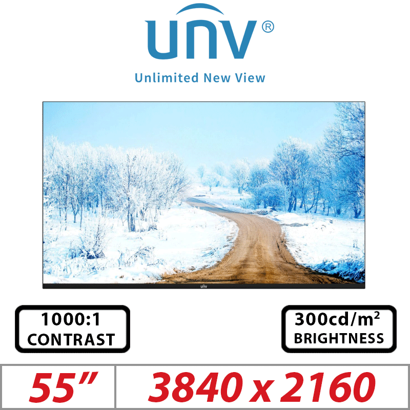 55 INCH UNIVIEW 4K UHD LED  MONITOR UNV-MW3255-F-V