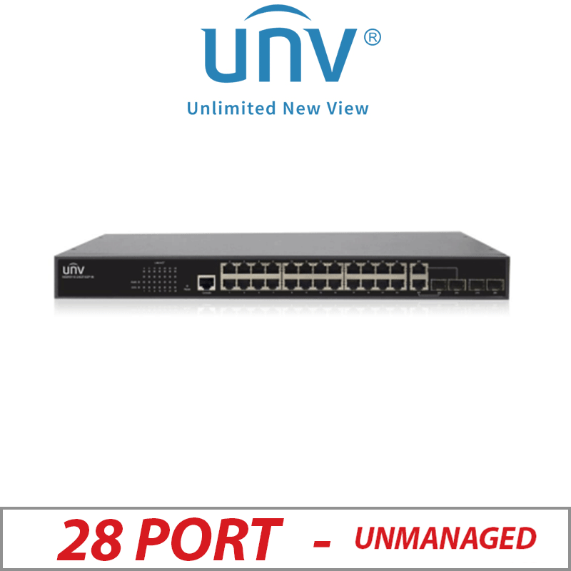 28 PORT UNIVIEW 1000MBPS UNMANAGED NON-POE SWITCH UNV-NSW5110-24GT4GP-IN