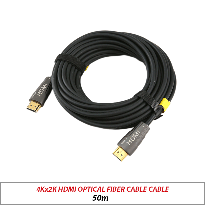 4Kx2K HDMI 50M OPTICAL FIBER CABLE GOLD PLATED TRIPLE SHIELD SUPPORT 2V HDMI-50M